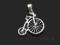 Posrebrzany wisiorek rower bicycle rowerem