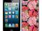 APPLE IPHONE 5/5S FLORAL PRETTY IN PINK GLOSSY ...