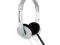 Słuchawki stereo AudioPC z mikorfonem, srebrne