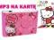 MP3 NA KARTĘ MICRO SD 8GB HELLO KITTY 3 KOLORY