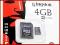 KARTA pamięci microSD micro SD - Kingston 4GB