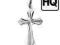 Srebrny (pr.925) krzyżyk diamentowany