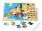 Puzzle drewniane puzle Europa z flagami flagi