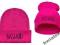 BASTARD CZAPKA KRASNAL FUKSJA BEANIE NAPISY BLOG