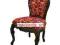 Krzesło lite drewno rzeźbione egzotyczne drewno