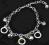 SREBRNA BRANSOLETKA Z ZAWIESZKAMI CHARMS  HIT