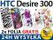 HTC Desire 300 | wzory kwiaty Case ETUI + 2x FOLIA