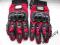 RĘKAWICE  NA MOTOR,QUAD, SKUTER, CZERWONE - M