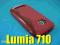 Etui futerał silikon red NOKIA Lumia 710 + folia