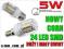 Żarówka E14 E27 24 led smd 5050 230V 5w ciepła