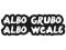 naklejka ALBO GRUBO ALBO WCALE 18 cm