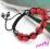 BRANSOLETKA SHAMBALLA 12 MM CZERWONA