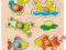 Puzzle z uchwytami RYBKA żabka KACZUSZKA ! GOKI