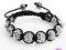 BRANSOLETKA SHAMBALLA 12 MM SZARA