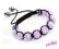 BRANSOLETKA SHAMBALLA 12 MM JASNY FIOLET
