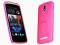 Różowe etui Gel HTC Desire 500 + folia wymiar