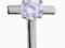 Srebrny (pr.925) krzyżyk z cyrkonią