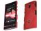 MESH RUBBER CASE red Sony Xperia P LT22i + folia