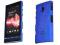 MESH RUBBER CASE blue Sony Xperia P LT22i + folia