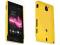 MESH RUBBER CASE żółty Sony Xperia Sola + folia