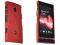 Red MESH RUBBER CASE Sony Xperia P LT22i + folia