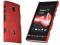 Red Mesh Rubber case Sony Xperia P LT22i + folia
