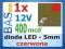 Dioda LED _ 12V _ 5mm czerwona 400mcd
