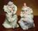 FIGURKA FIGURKI DWA PAJACE PORCELANA KOLROWE