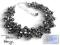 Bransoletka Swarovski SILVER NIGHT grafit Z 121