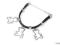 SREBRNE MISIE BRANSOLETKA damska charms aj697