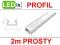 Profil aluminiowy z szybką 2m do tasma led prosty