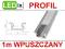 Profil wpuszczany 1m kołnierz aluminiowy listw LED