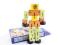 Drewniany ROBOT ROBOT 2w1 17 cm