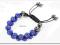 Bransoletka Shamballa Kryształki Kulki 18 Kobalt