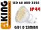 Żarówka diodowa LED 60 SMD GU10 na 230V zimna IP44