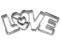 Wykrojnik metalowy do ciastek LOVE
