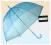 Parasol przezroczysty niebieski