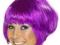Purpurowa śliczna peruka dla kobietki na party bal