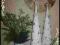 Choinka stożkowa wiklinowa 67cm drew. ozdoby biała