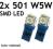 Żarówki postojowe W5W 5 SMD LED NISSAN OPEL blue