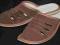 PANTOFLE MĘSKIE, KAPCIE, Skóra .rozm. 43 (40-46)