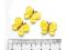 ZWIERZĄTKA akrylowe do dekoracji motyle żółte