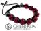 Bransoletka SHAMBALLA ciemna czerwona HIT