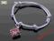 Br4619 BRANSOLETKA SZNUREK BRYLANCIK CHARMS LEXIM