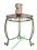 STOLIK Z METALU ZE SZKALNYM BLATEM - NAROŻNY