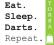 torba na zakupy EAT SLEEP DARTS REPEAT lotki