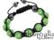 BRANSOLETKA SHAMBALLA KRYSZTAŁKI CRYSTAL - GREEN
