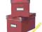 IKEA KASSETT pudełka na CD 16x26x15 czerwone 2szt