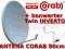 Antena 90cm Corab jasna + konwerter Twin Inverto