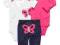 CARTER'S 3cz KOMPLECIK love mommy daddy *NOWY* 86